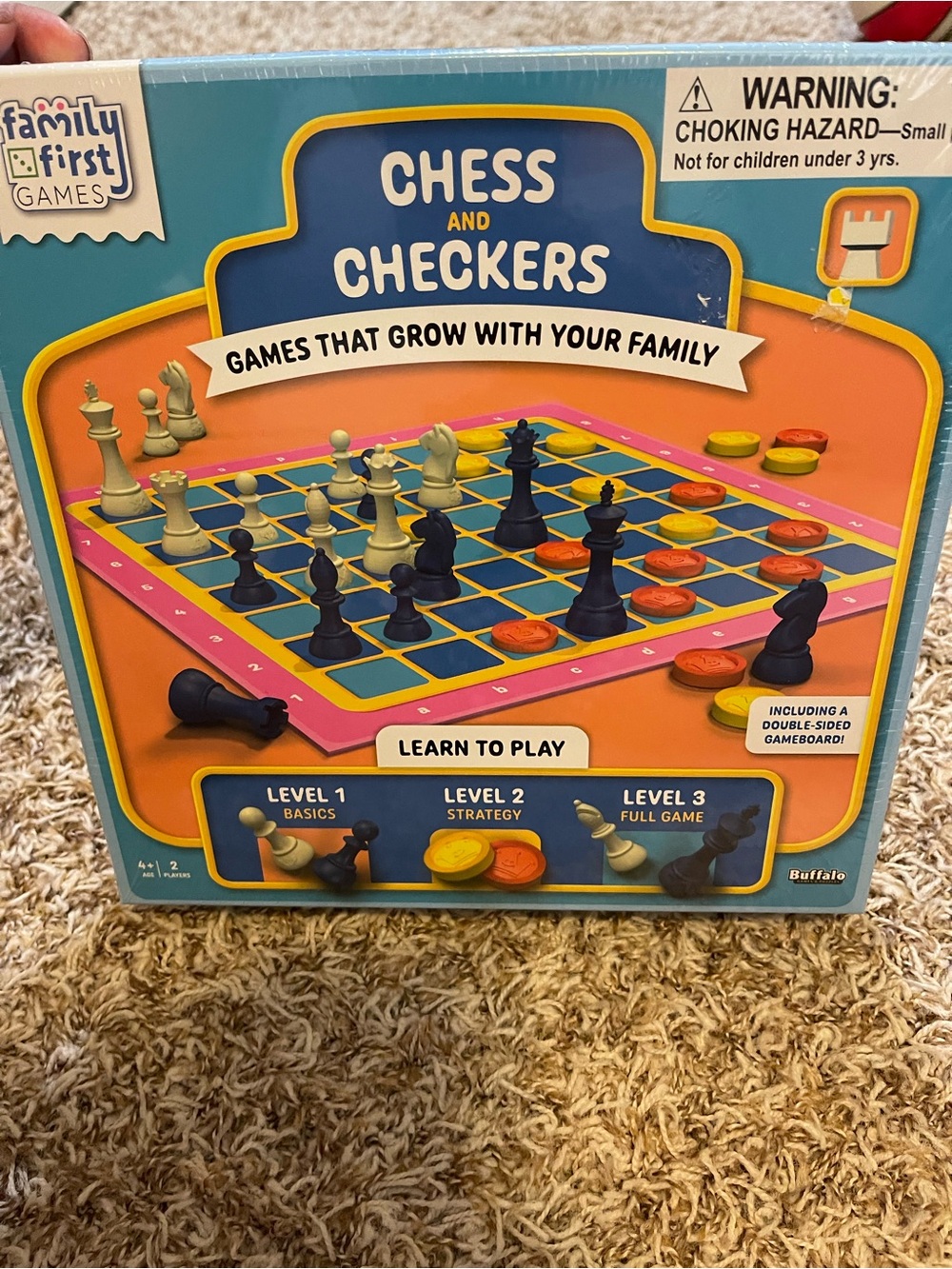 Buffalo David Bitton Chess and Checkers Game Set - Pink and Blue